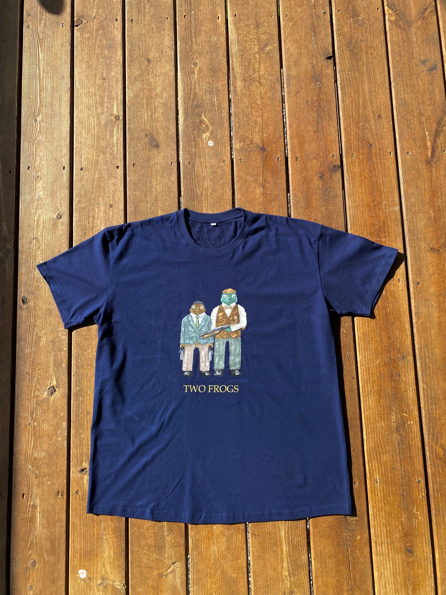 Navy Blue Printed Frog Tee