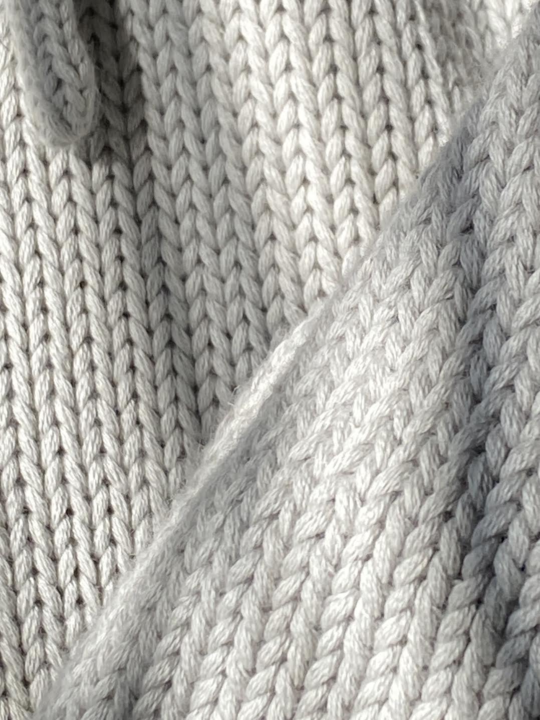 Grey Knit Frog Hoodie