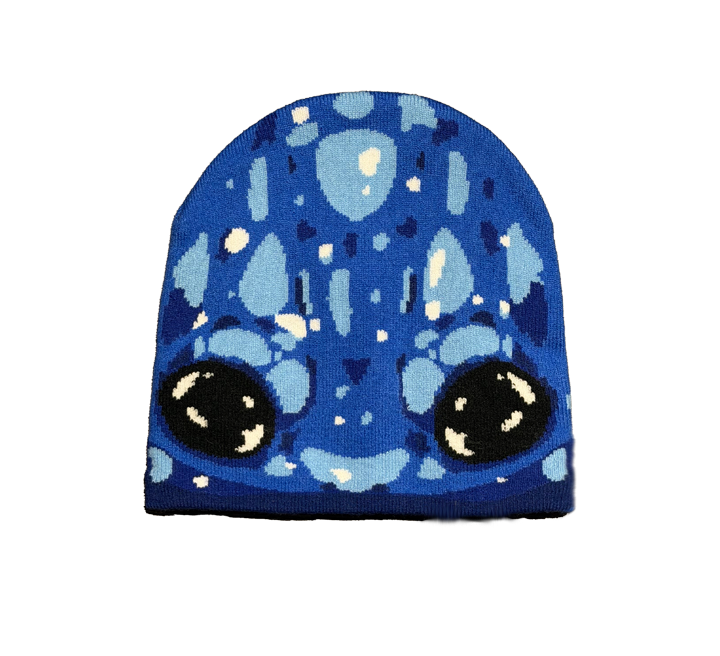 Knit Frog Beanie - Blue Treefrog