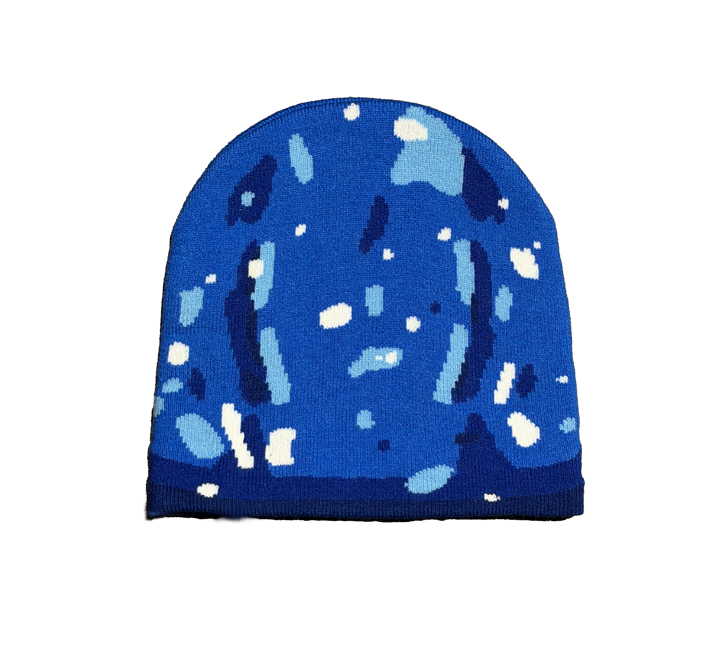 Knit Frog Beanie - Blue Treefrog