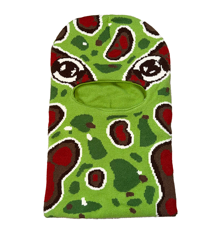 Knit Frog Balaclava - Horned Frog